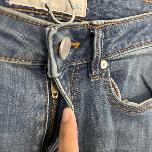 Ban Jara Bellbottom Flared High Rise Jeans Butterfly Pattern Size 1/24 Hippie - Picture 4 of 11